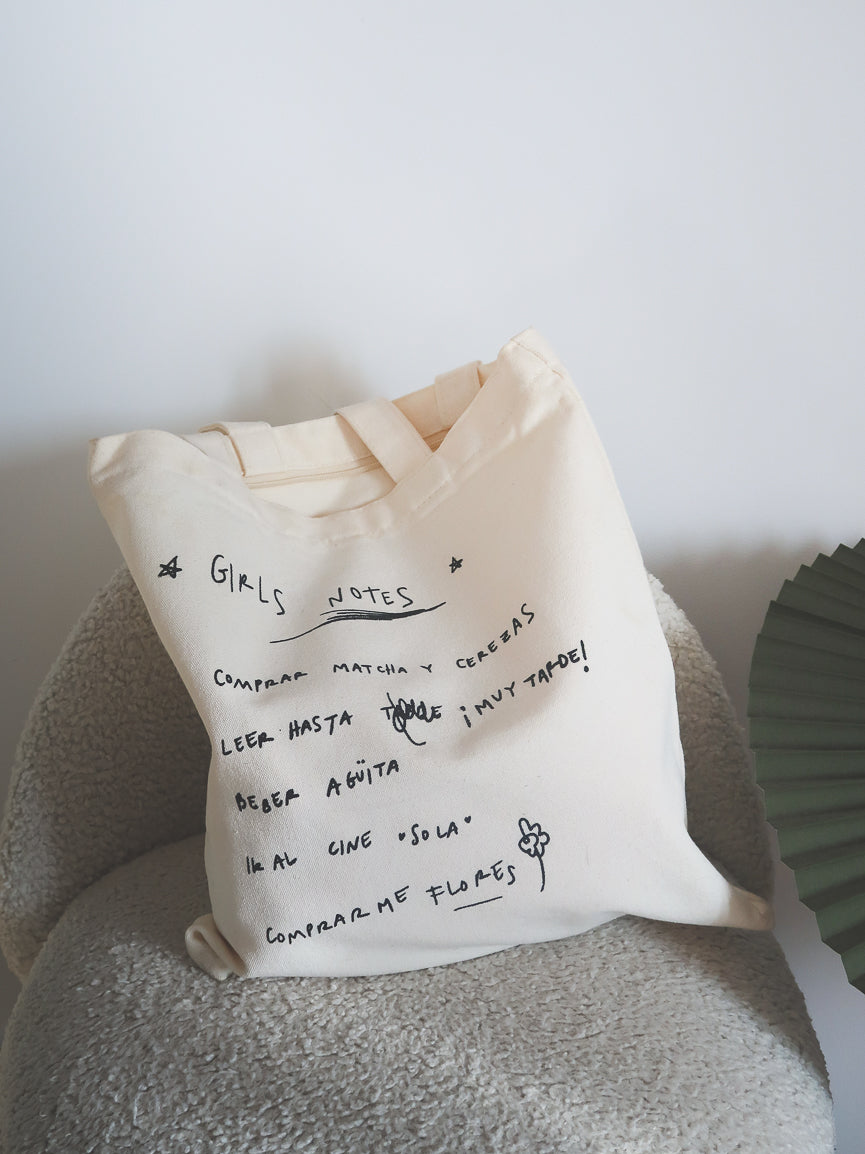 Tote bag Girls Notes